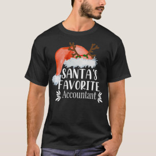 Santa's Favourite Accountant Accounting Tshirt Men