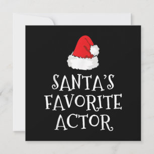Santas Favourite Actor Christmas Acting Actress Thank You Card