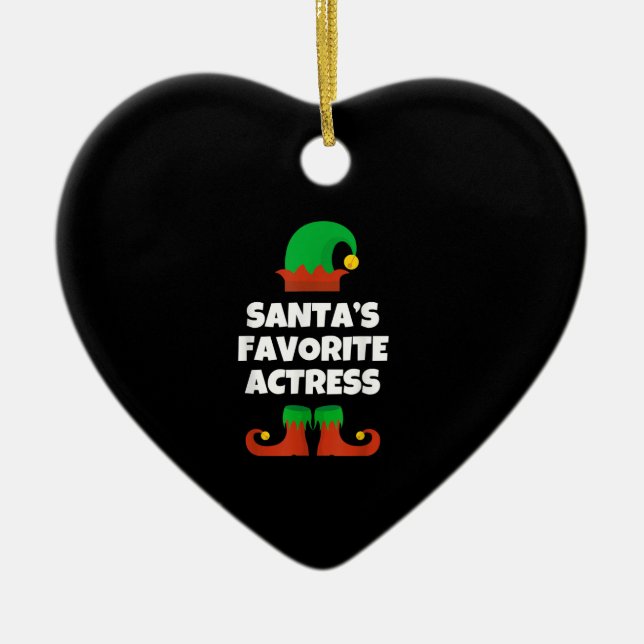 Santas Favourite Actress Christmas Acting Actress Ceramic Ornament (Front)