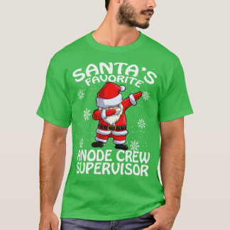 Santas Favourite Anode Crew Supervisor Christmas T-Shirt