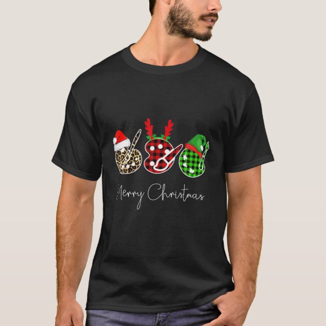 Santas Favourite Artist Painter Christmas- Best In T-Shirt (Front)