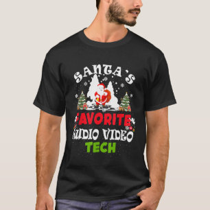 Santas Favourite Audio Video Tech Christmas Vacati T-Shirt