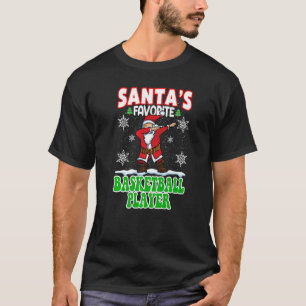 Santa's Favourite Basketball Player  Dabbing Santa T-Shirt