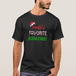 Santas Favourite Bassoonist Funny bassoon Christm T-Shirt