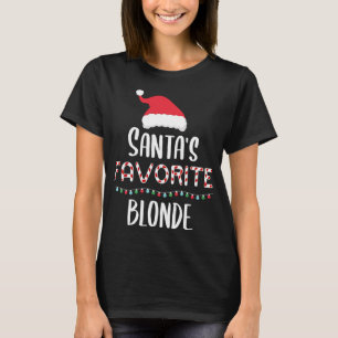 Santas Favourite Blonde Pyjamas Christmas Xmas T-Shirt