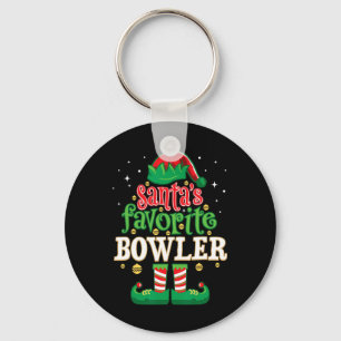 Santa's Favourite Bowler Christmas Matching Bowlin Keychain