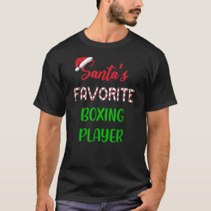 Santas Favourite Boxing Player   Funny Boxing Chri T-Shirt