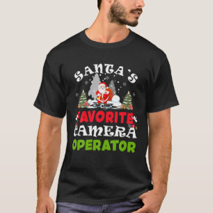 Santa's Favourite Camera Operator Funny Christmas T-Shirt