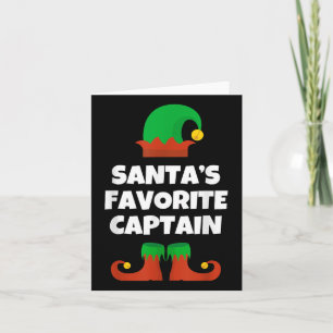Santas Favourite Captain Christmas Pj Boat Boating Card