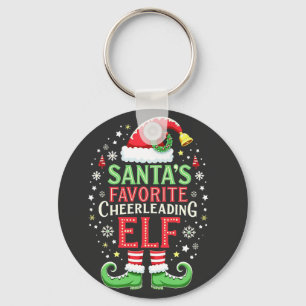 Santa's Favourite Cheerleading Elf Family Matching Keychain