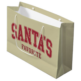 Santas Favourite Christmas Gift Funny Festive Xmas Large Gift Bag