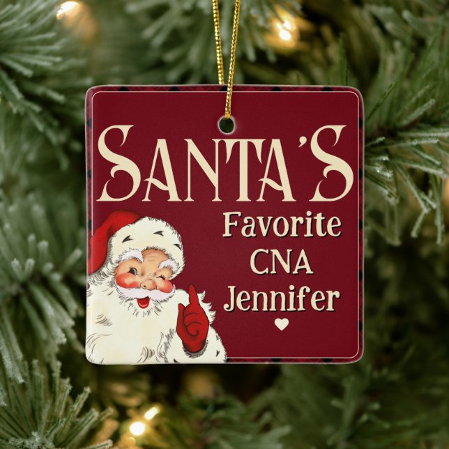 Santas Favourite CNA Ceramic Ornament (Tree)
