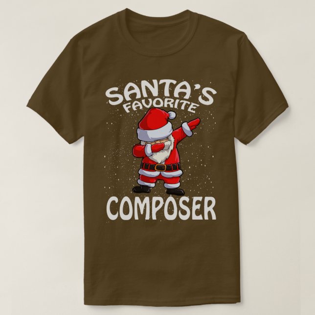 Santas Favourite Composer Christmas T-Shirt (Design Front)