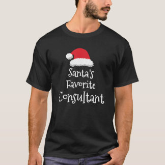 Santas Favourite Consultant Christmas Funny Gift T-Shirt