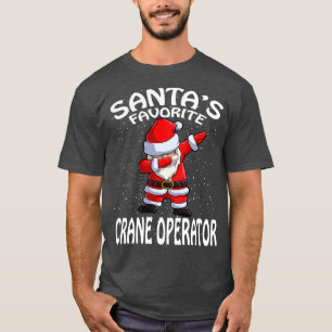 Santas Favourite Crane Operator Christmas T-Shirt
