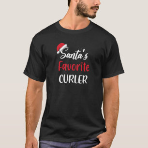 Santas Favourite Curler Christmas Curling T-Shirt