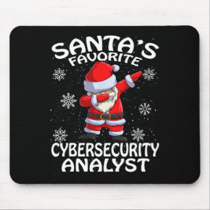 Santa's Favourite Cyber Security Analyst Christmas Mouse Pad