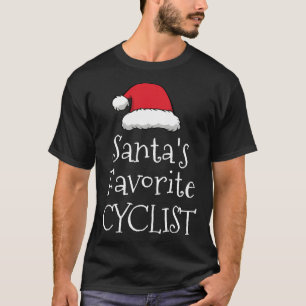 Santas Favourite Cyclist - Christmas Funny Cycling T-Shirt