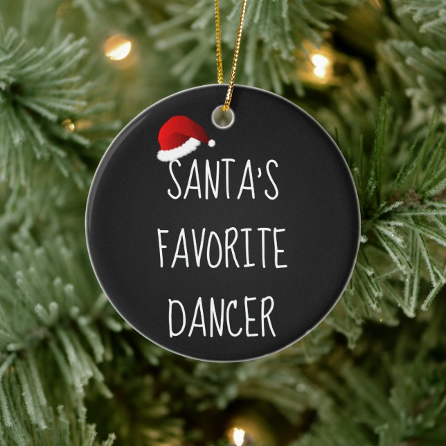 Santa's Favourite Dancer | Christmas Dance Ceramic Ornament (Tree)