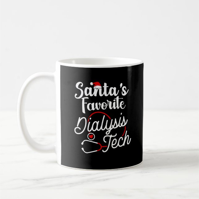 Santa's Favourite Dialysis Tech Coffee Mug (Left)