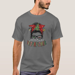 Santa's Favourite Dispatcher Messy Bun 911 Dispatc T-Shirt