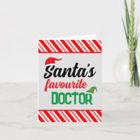 Santa's favourite doctor Christmas elf hat funny