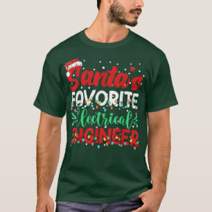 Santas Favourite Electrical Engineer Santa Hat Chr T-Shirt