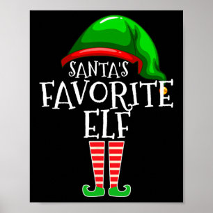 Santa's Favourite Elf Group Matching Family Christ Poster
