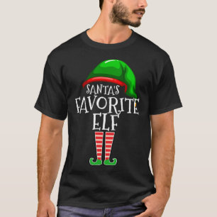 Santa's Favourite Elf Matching Family Christmas Gi T-Shirt