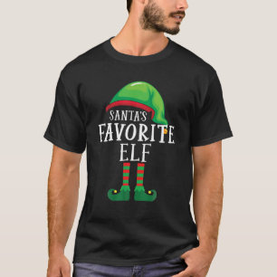 Santa's Favourite Elf Matching Family Group Pajama T-Shirt