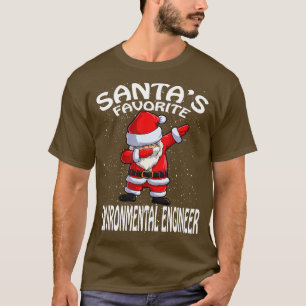 Santas Favourite Environmental Engineer Christmas T-Shirt