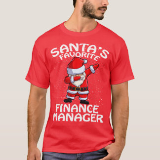 Santas Favourite Finance Manager Christmas T-Shirt