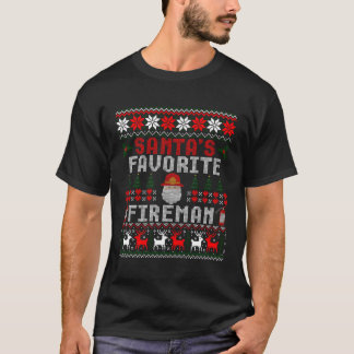 Santas Favourite Fireman Firefighter Ugly Sweater