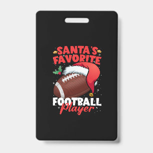 Santa's Favourite Football Player Christmas Pajama Badge