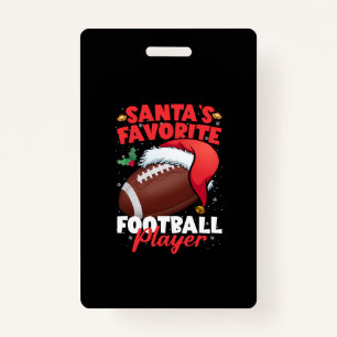 Santa's Favourite Football Player Christmas Pajama Badge