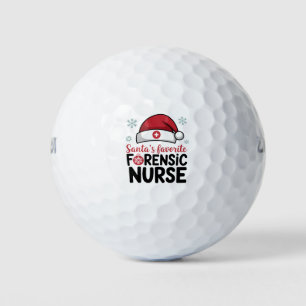 Santas Favourite Forensic Nurse Funny Christmas Golf Balls