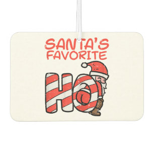 Santas Favourite Funny Naughty Adult Christmas Xma Air Freshener