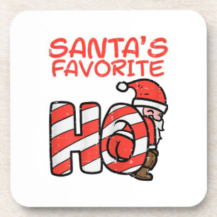 Santas Favourite Funny Naughty Adult Christmas Xma Coaster