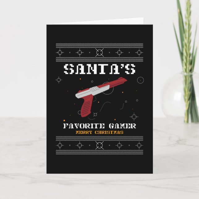 Santa's Favourite Gamer Merry Christmas Card (Front)