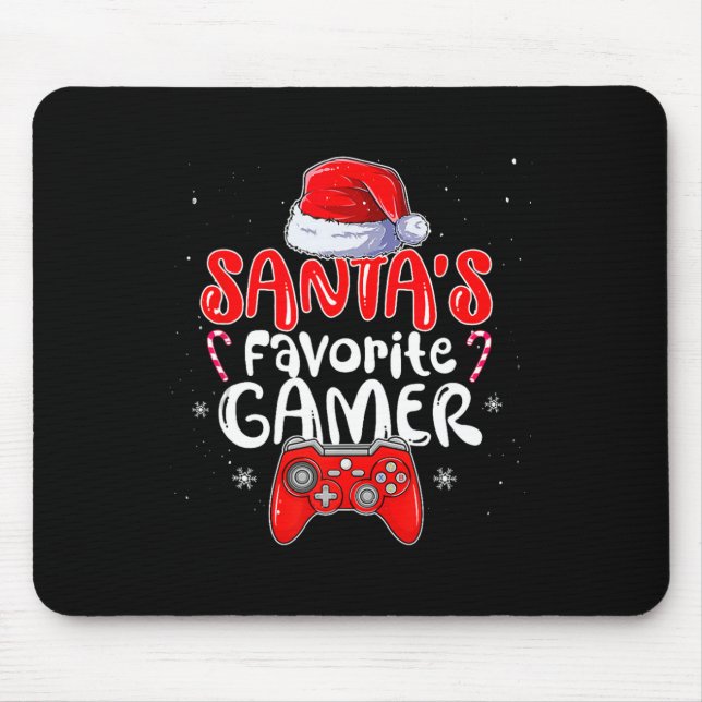 Santa's Favourite Gamer Mouse Pad (Front)