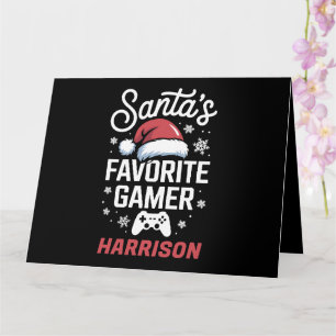 Santa's Favourite Gamer Personalized Gaming Xmas Card