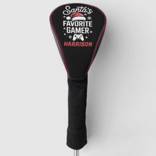 Santa's Favourite Gamer Personalized Gaming Xmas Golf Head Cover