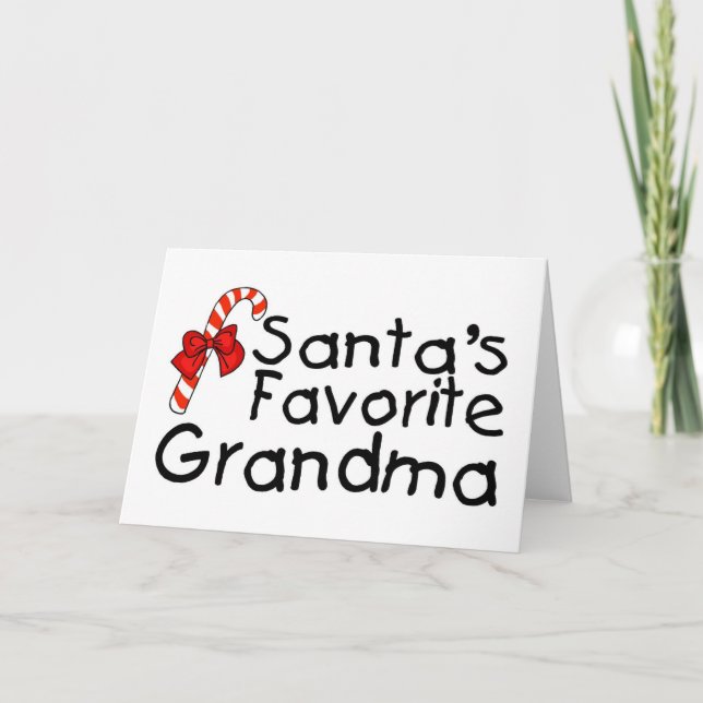 Santas Favourite Grandma 2 Holiday Card (Front)