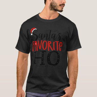 Santas Favourite Ho Christmas Santa Hat 1  T-Shirt