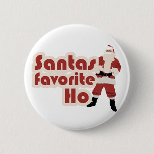 Santas Favourite Ho Funny Christmas 2 Inch Round Button