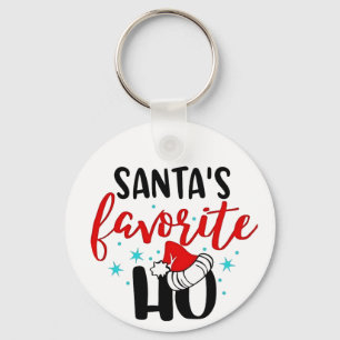 Santa's Favourite Ho Funny Christmas Xmas Keychain