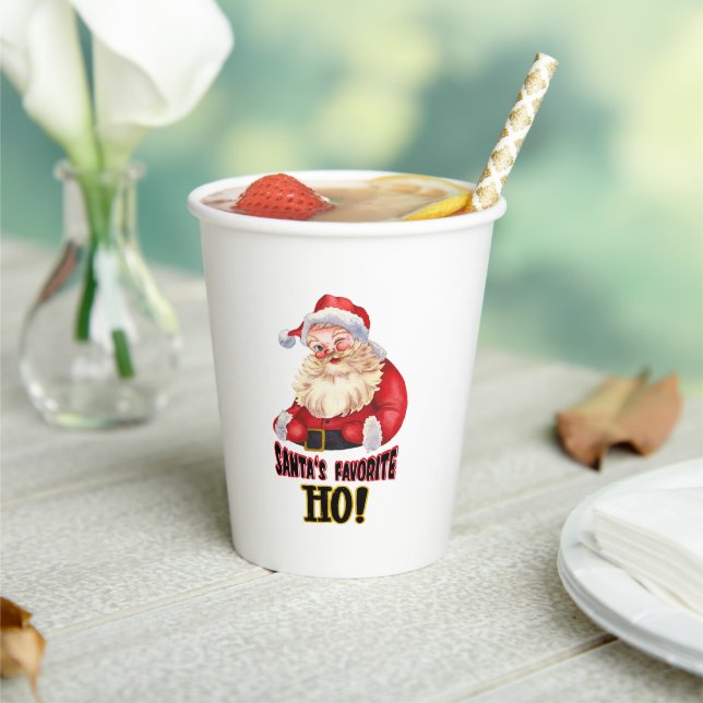 Santa's Favourite Ho Paper Cups (Insitu)