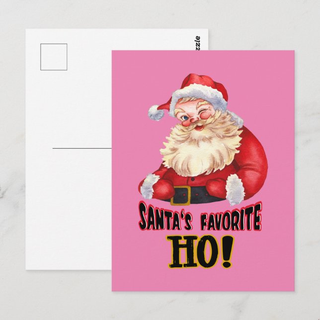 Santa's Favourite Ho Postcard (Front/Back)