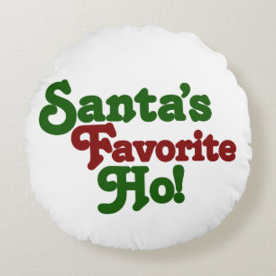 Santas favourite ho round pillow