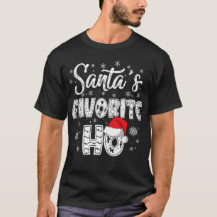 Santa's Favourite Ho Santa Hat T-Shirt
